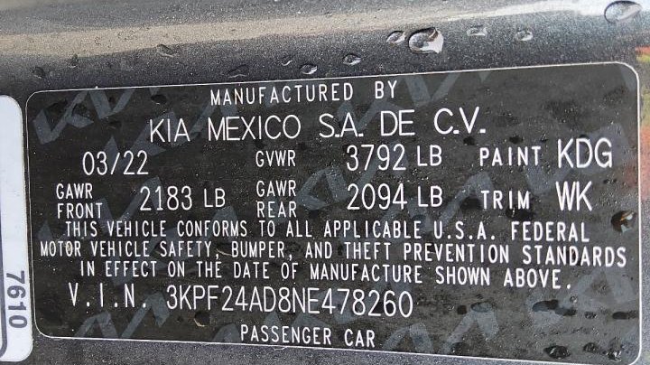 KIA FORTE  2022