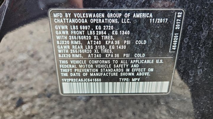 Volkswagen Atlas  2018