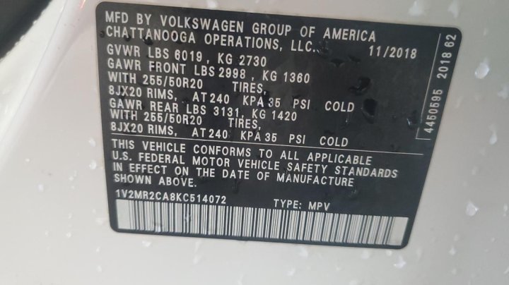 Volkswagen Atlas  2019