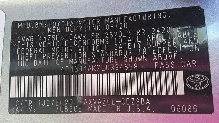 Toyota Camry  2020