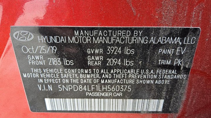 Hyundai Elantra SEL 2020