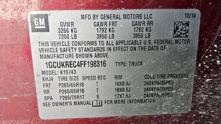Chevrolet Silverado K1500 LT 2015