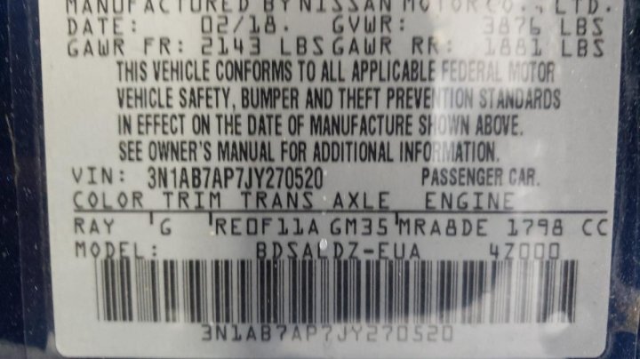 Nissan Sentra S 2018