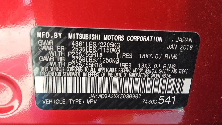 Mitsubishi Outlander SE 2019