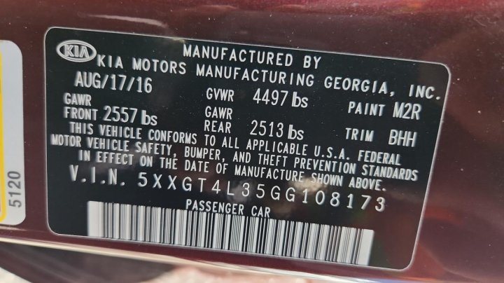 KIA Optima LX 2016