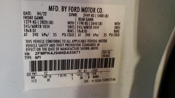 Ford EDGE SEL 2022