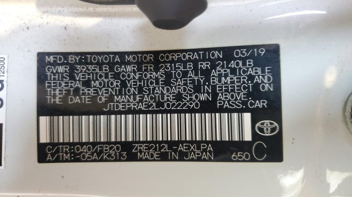 Toyota Corolla LE 2020