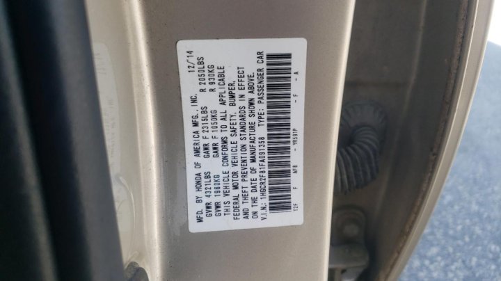 Honda Accord EXL 2015