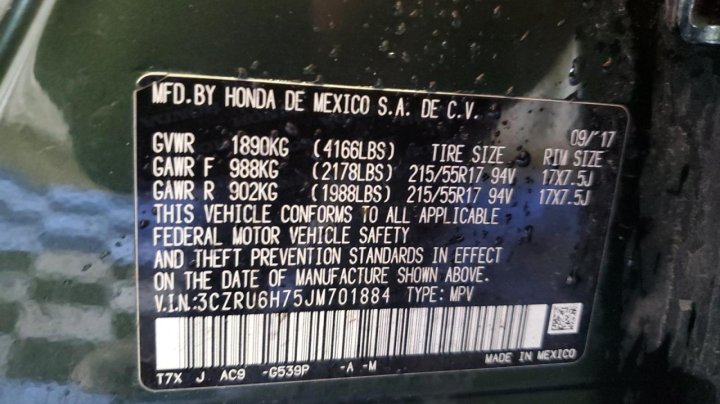 Honda HR-V EXL 2018