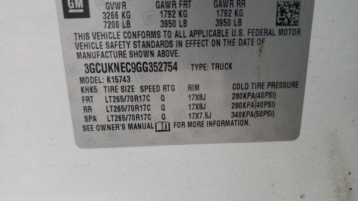 Chevrolet Silverado K1500 2016