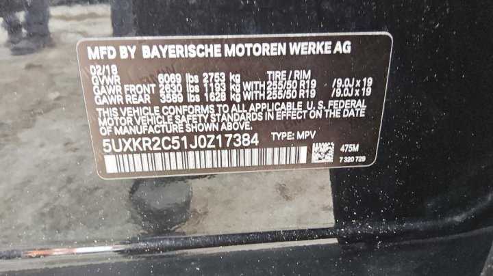 BMW X5 SDRIVE35I 2018