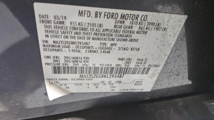 Ford ECOSPORT SE 2019