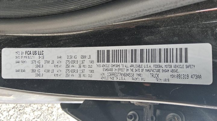 RAM 1500 TRADESMAN 2019