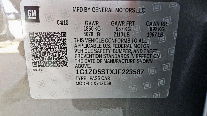 Chevrolet Malibu LT 2018