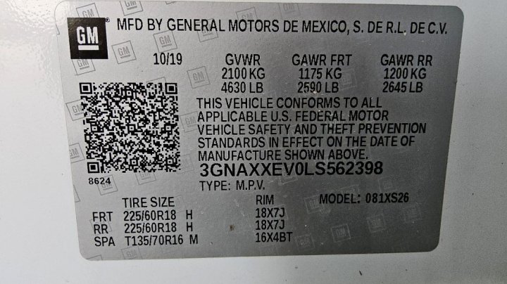 Chevrolet Equinox PREMIER 2020