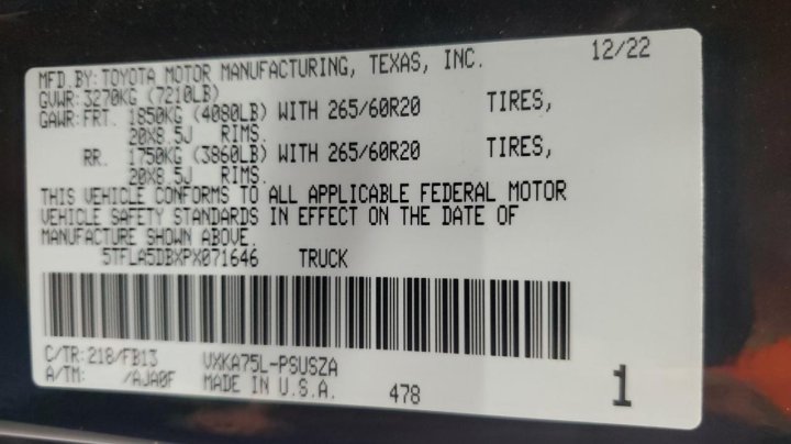 Toyota TUNDRA CREWMAX SR 2023