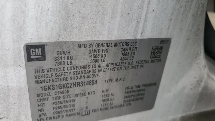 GMC YUKON XL  2017