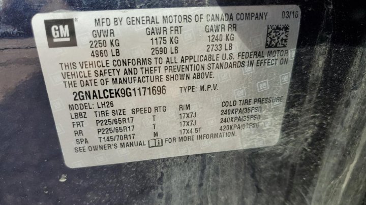 Chevrolet Equinox  2016