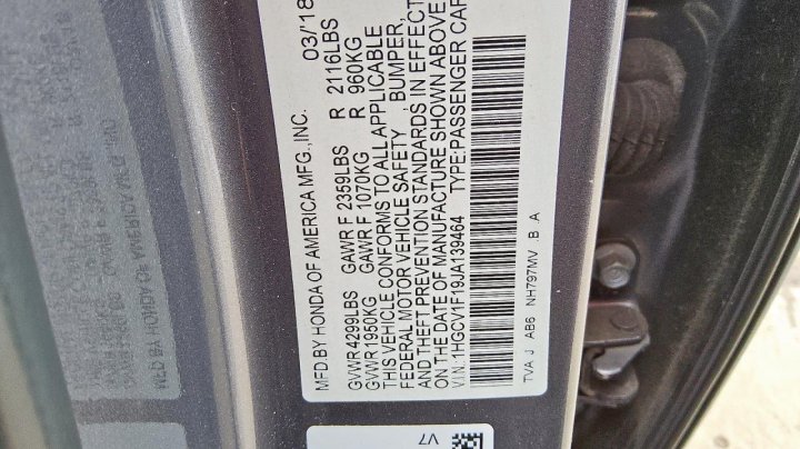 Honda Accord  2018