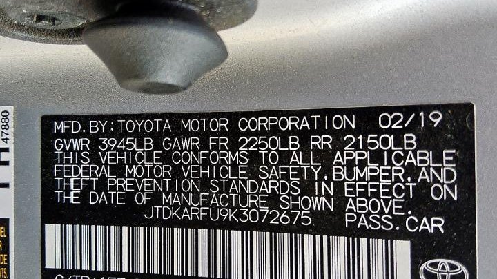 Toyota Prius  2019