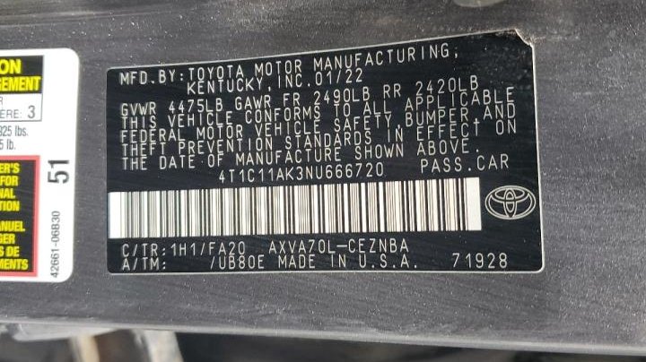 Toyota Camry  2022