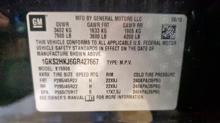 GMC YUKON XL  2016