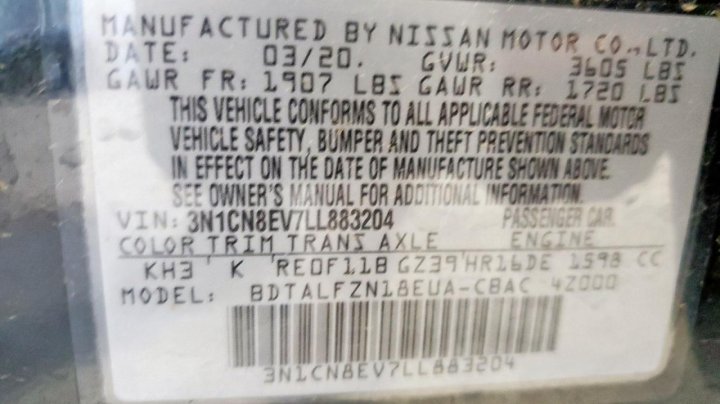 Nissan Versa SV 2020