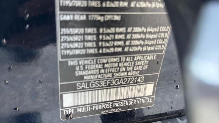 Land Rover Range Rover SUPERCHARGED 2016