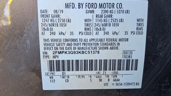 Ford EDGE SE 2019