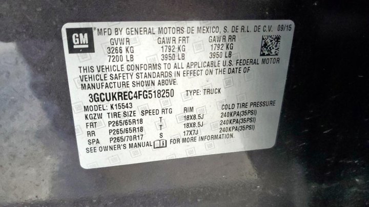 Chevrolet Silverado K1500 LT 2015