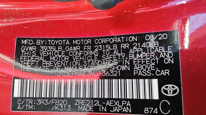 Toyota Corolla LE 2021