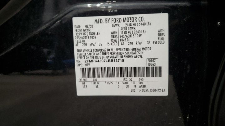 Ford EDGE SEL 2020