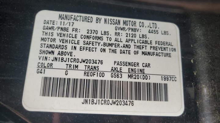 Nissan Rogue Sport S 2018