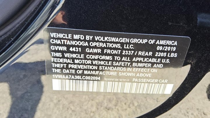 Volkswagen PASSAT S 2020