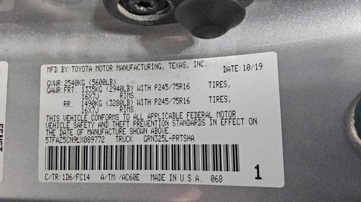 Toyota TACOMA DOUBLE CAB 2020