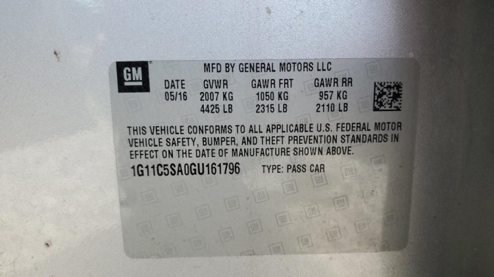 Chevrolet MALIBU LIMITED LT 2016