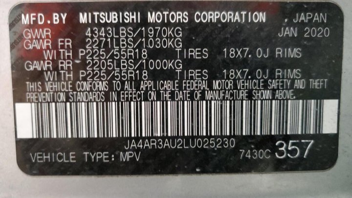 Mitsubishi OUTLANDER SPORT ES 2020