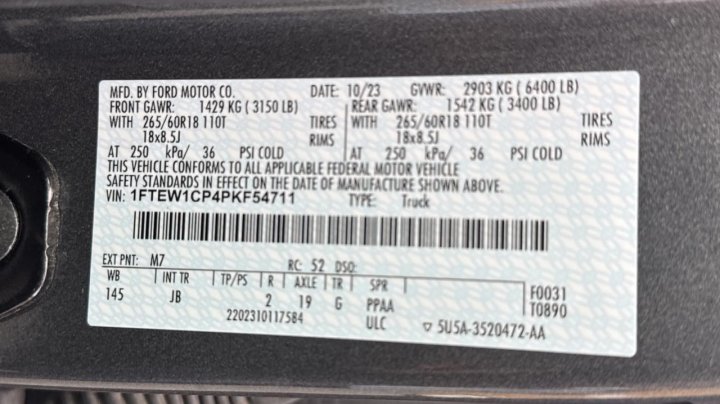 Ford F150 SUPERCREW 2023