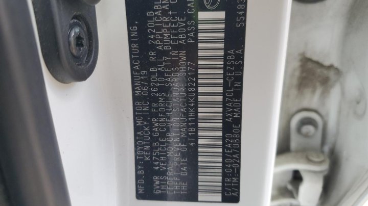 Toyota Camry L 2019