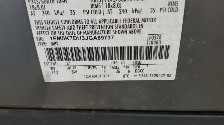 Ford Explorer XLT 2018
