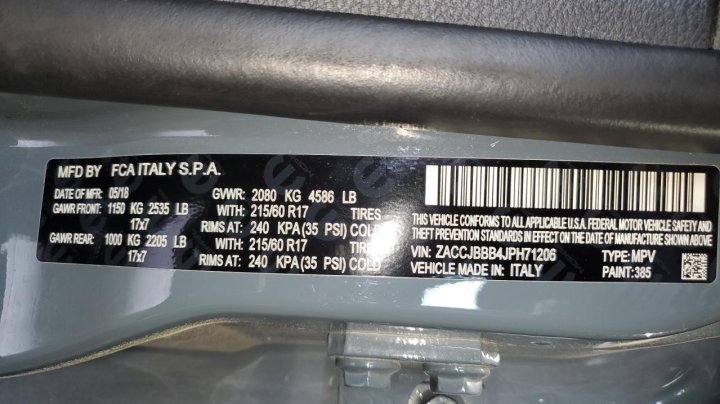 JEEP RENEGADE LATITUDE 2018