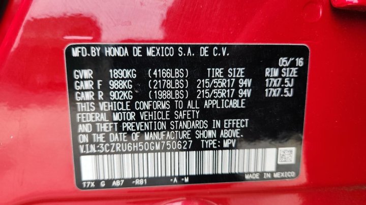 Honda HR-V EX 2016