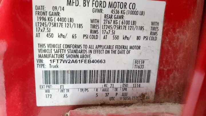 Ford F250 SUPER DUTY 2015