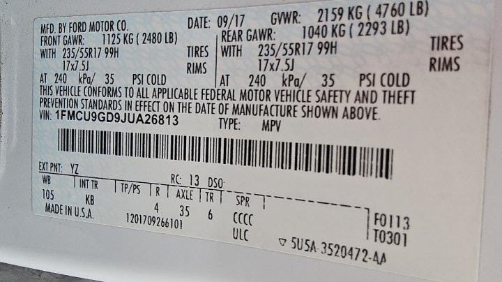 Ford Escape SE 2018