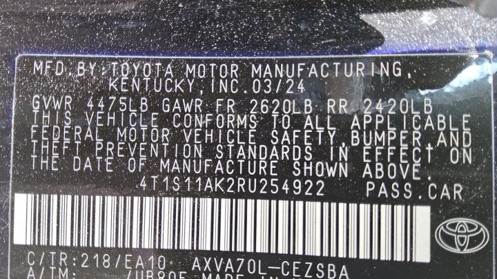 Toyota Camry SE NIGHT SHADE 2024