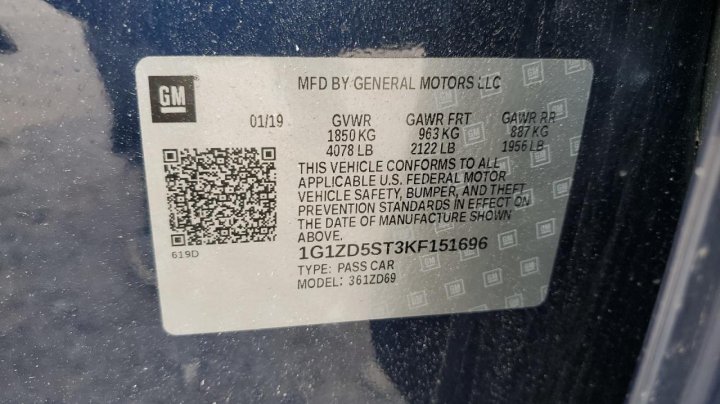 Chevrolet Malibu LT 2019