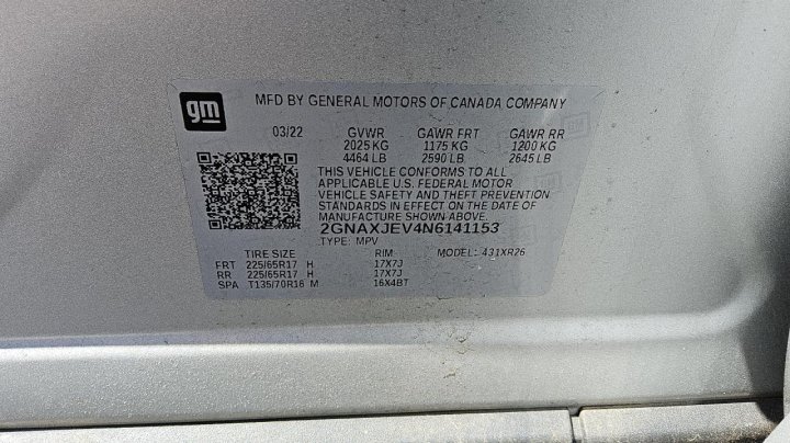 Chevrolet Equinox LT 2022