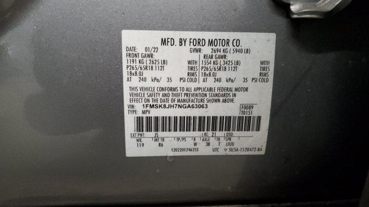 Ford Explorer TIMBERLINE 2022