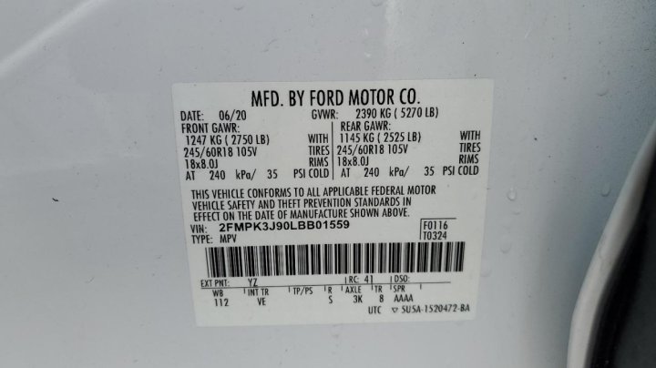 Ford EDGE SEL 2020