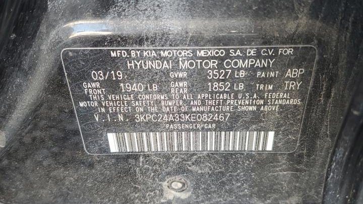 Hyundai ACCENT SE 2019